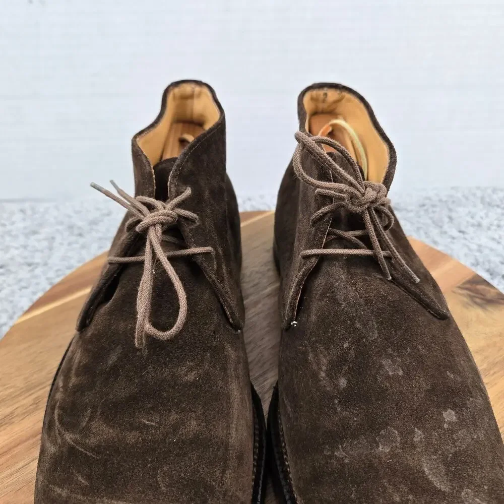 To Boot New York Mens 9.5 Brown Suede Casual Lifestyle Daily Chukka Boot Italy